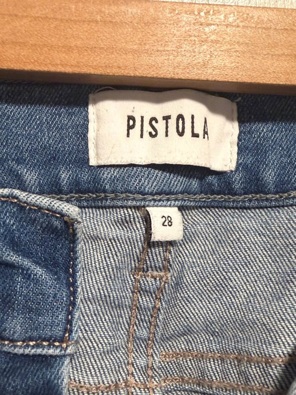 Pistola Monroe High Rise Cigarette Jeans Medium Wash Size 28